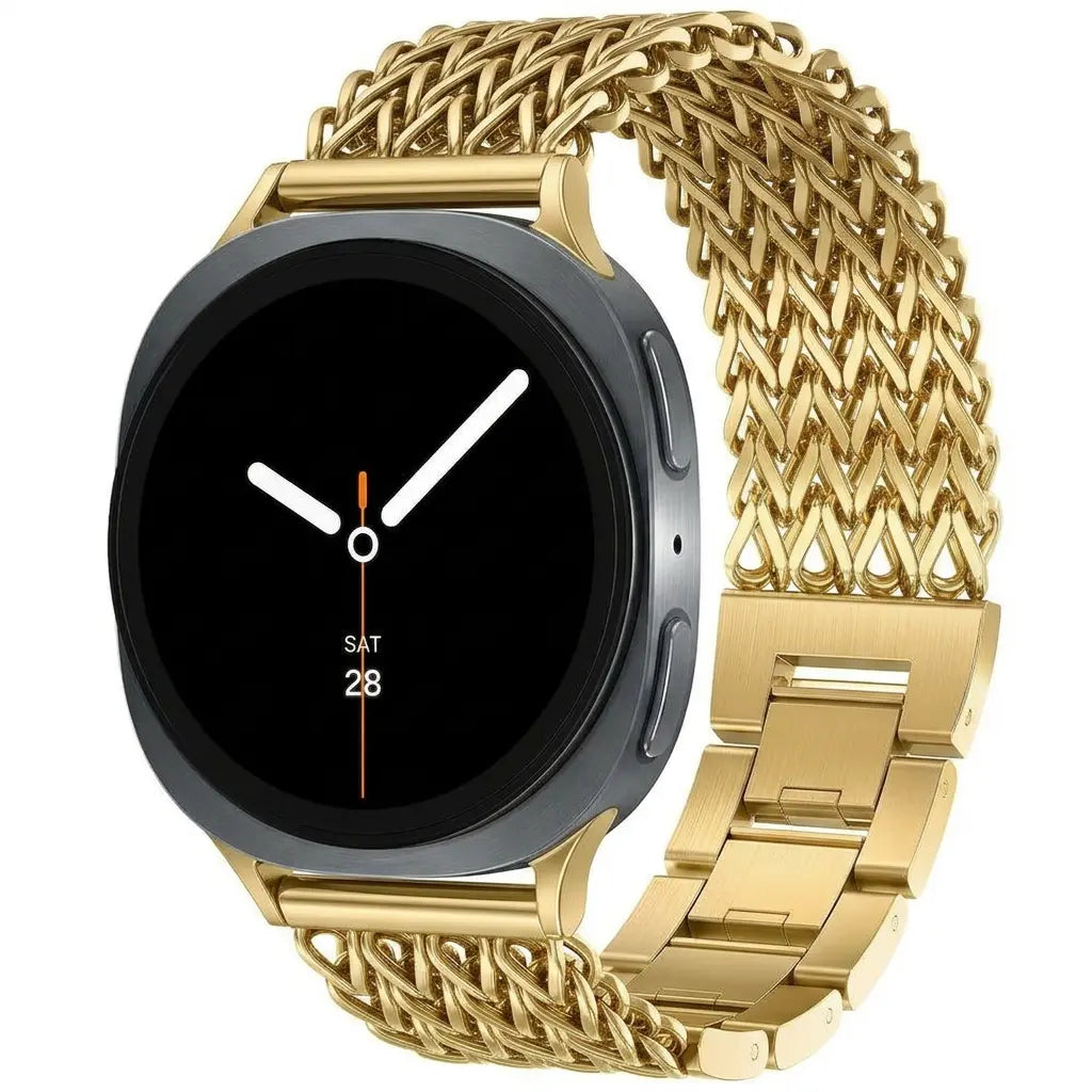 Samsung Galaxy Watch 8 - 40mm Metall Mesh Armband (Gold)