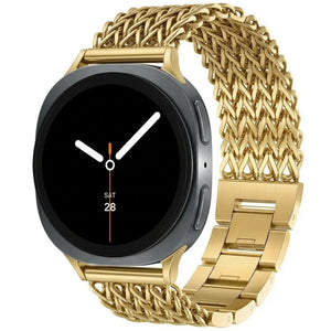Samsung Galaxy Watch 8 - 44mm Metall Mesh Armband (Gold)