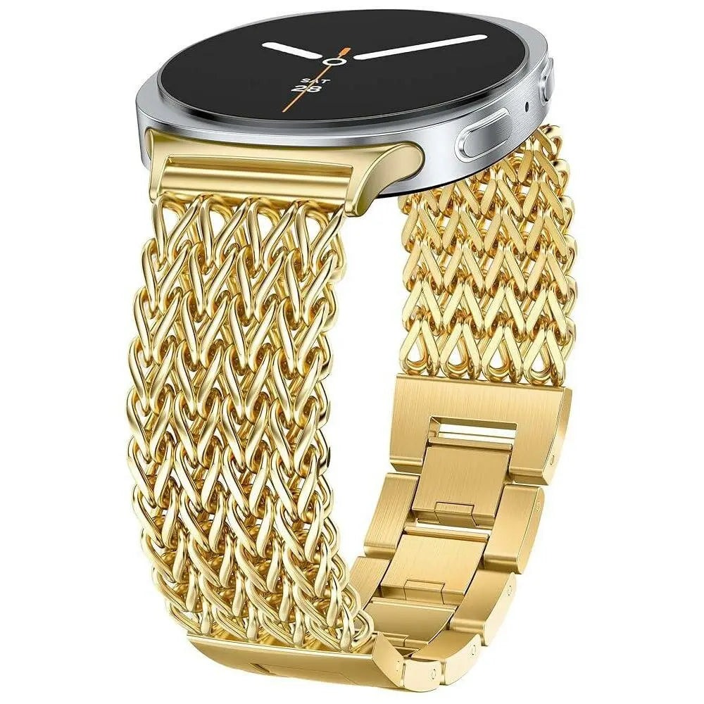 Samsung Galaxy Watch 8 - 44mm Metall Mesh Armband (Gold)