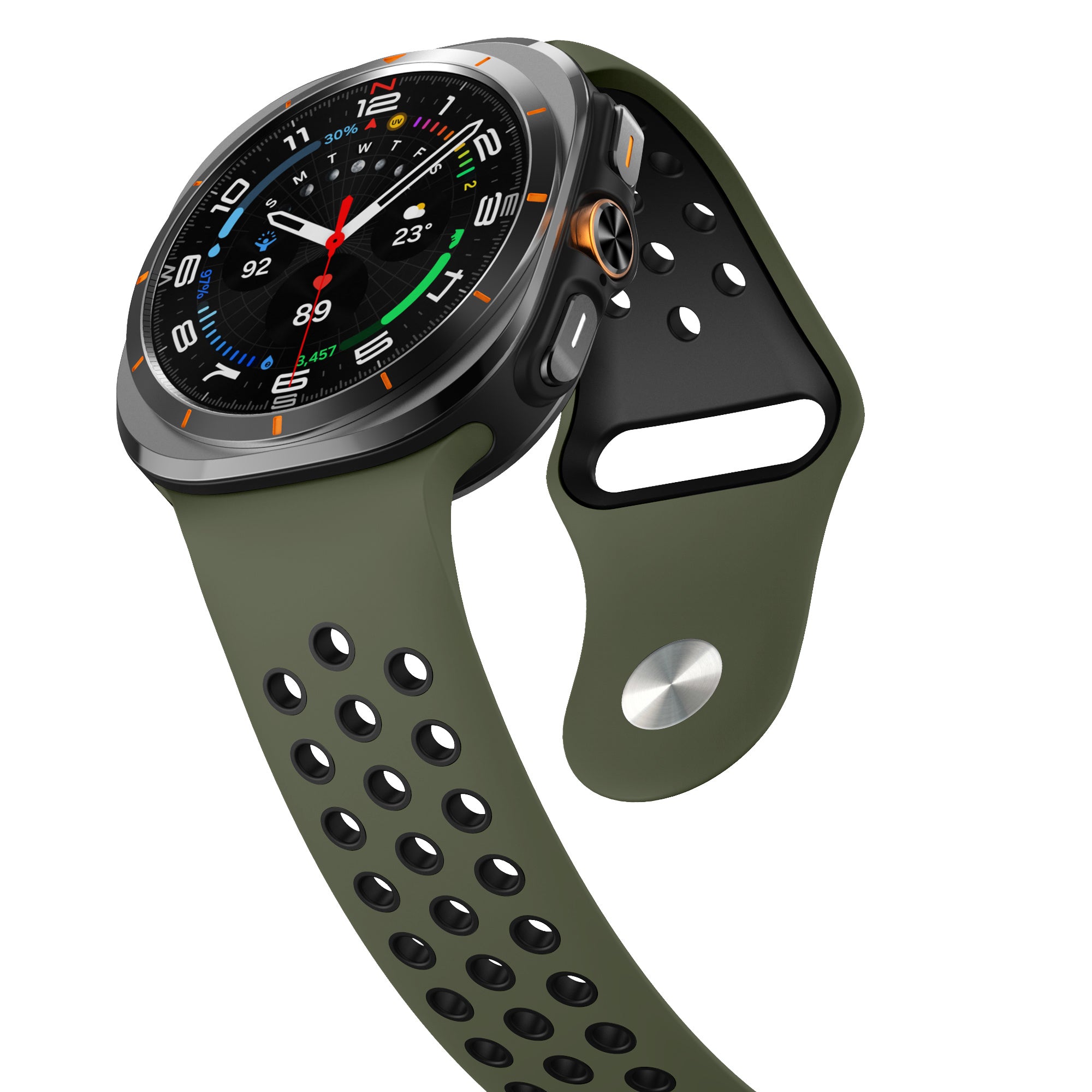 Samsung Galaxy Watch Ultra Sportarmband (Armee Grün/Schwarz)