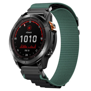 Garmin Forerunner 935 Alpine Nylon Armband (Grün/Schwarz)