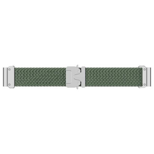 Garmin Quatix 8 Pro - 47mm gevlochten band met P-buckle (groen met zilver)