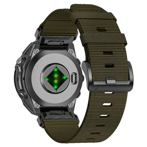Bracelet nylon premium con hebilla Garmin Forerunner 945 (verde)