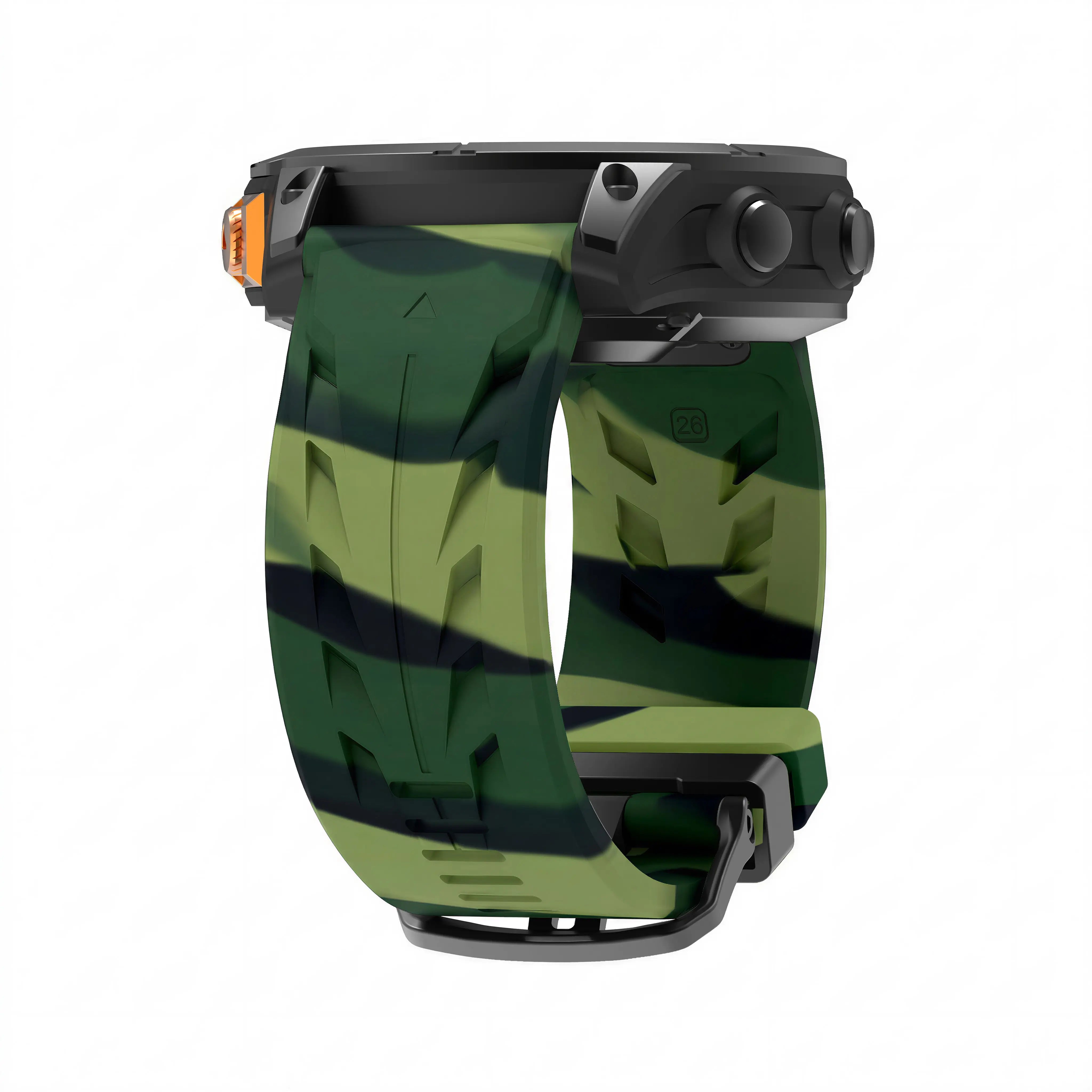 Bracelet silicone race Garmin Forerunner 955 (vert camouflage)
