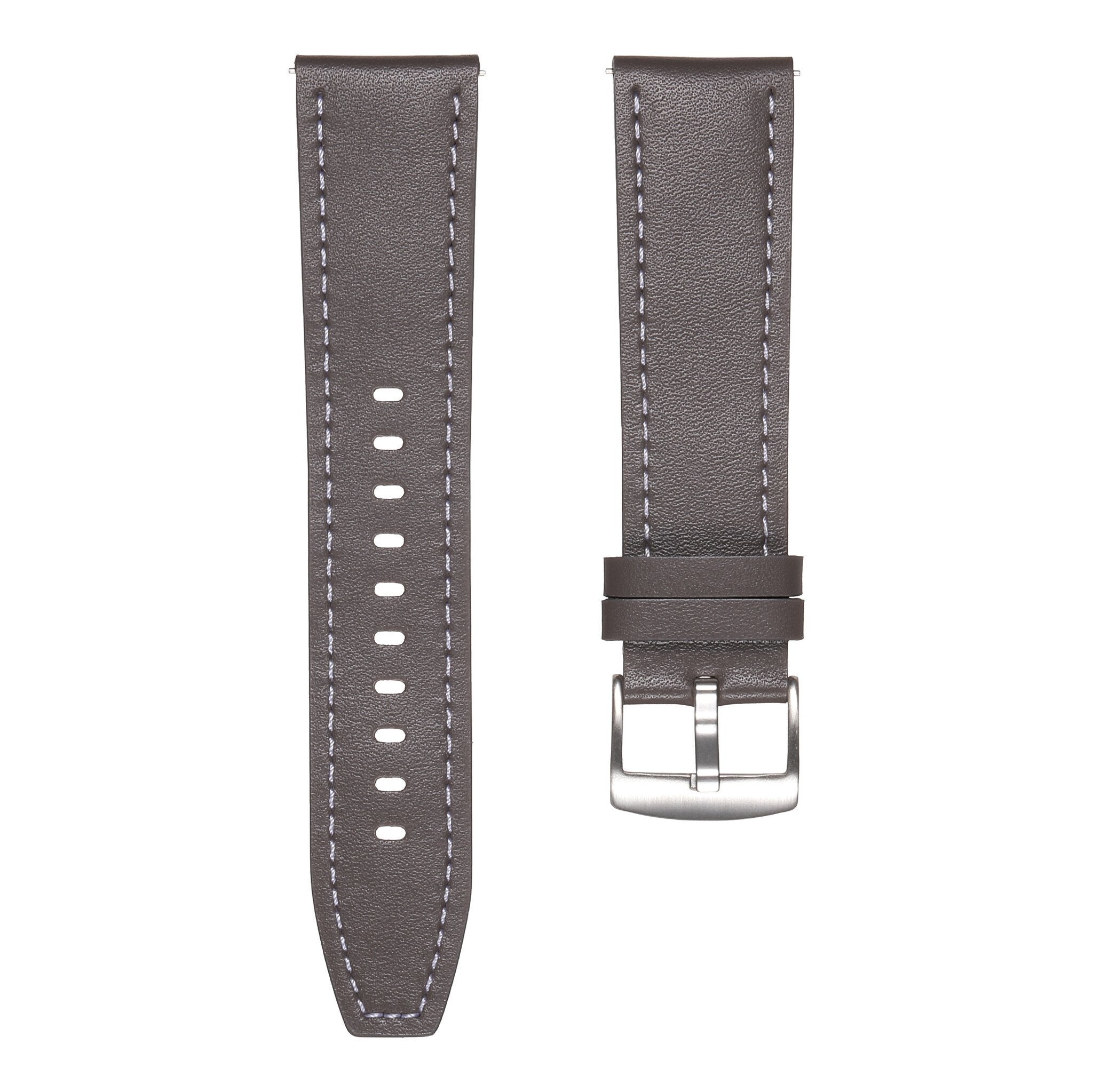 Fossil Gen 5e 44mm 'One Push' Leather Strap (Grey)
