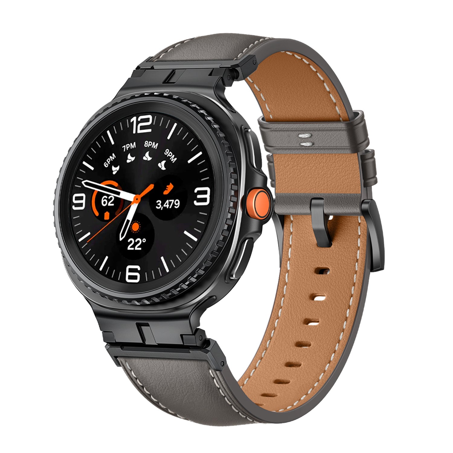 Correa cuero Premium Samsung Galaxy Watch 8 Classic (gris)
