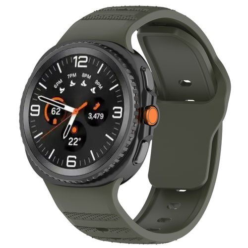 Samsung Galaxy Watch 8 Classic Outdoor Silikonarmband (Dunkel Grün)