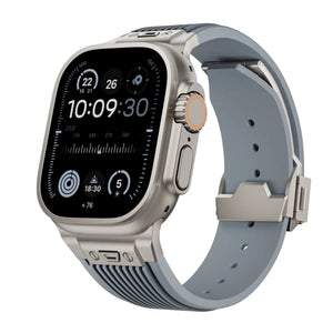 Correa silicona elástica líquida Apple Watch (gris)