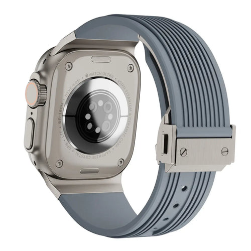 Correa silicona elástica líquida Apple Watch (gris)