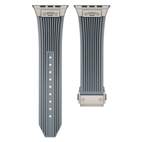 Correa silicona elástica líquida Apple Watch (gris)