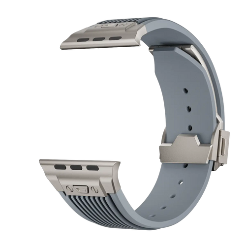 Correa silicona elástica líquida Apple Watch (gris)