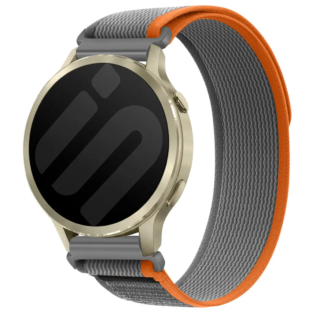 Correa nylon trail Garmin Vivomove Sport (gris/naranja)