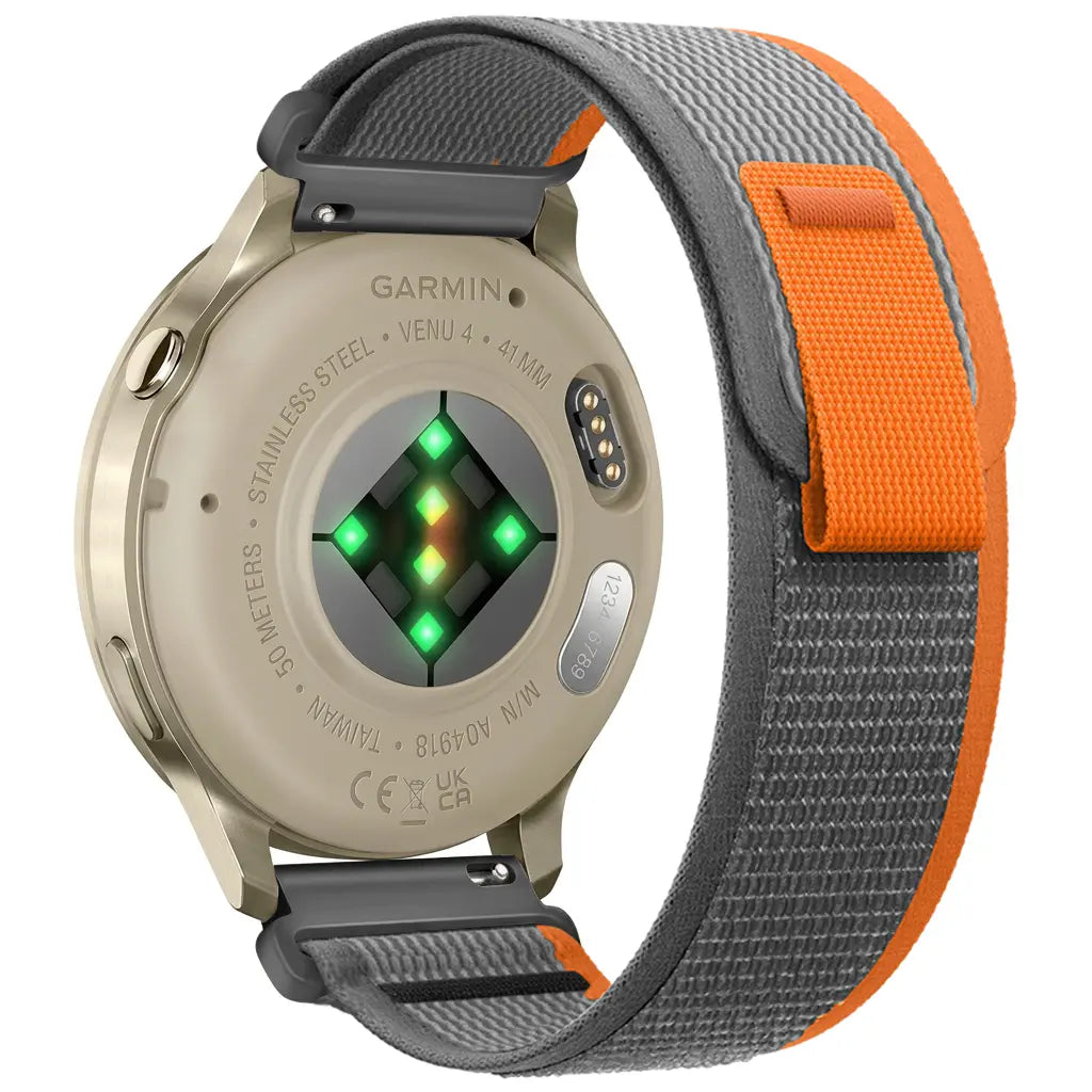 Correa nylon trail Garmin Vivomove Sport (gris/naranja)