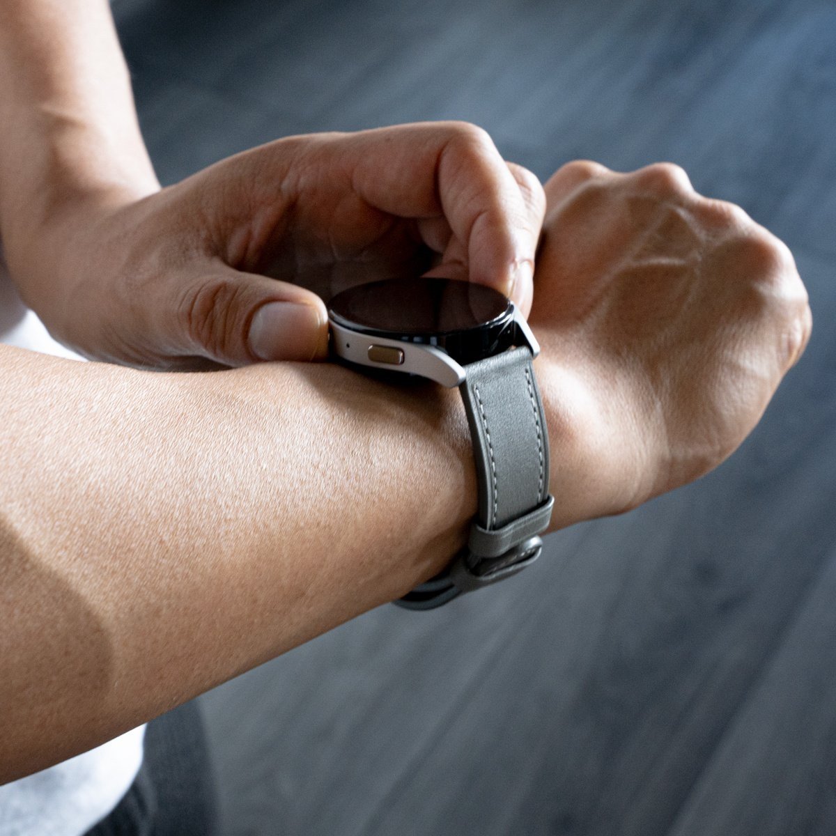 Correa cuero Redmi Watch 5 Lite (gris)