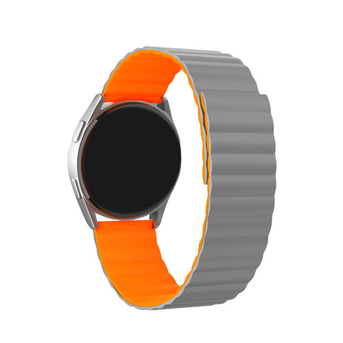 ICE Smart 2.0 Rectangular 1.96 Magnetisches Silikonarmband (Grau/Orange)