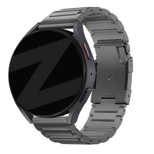 Bandz Garmin Vivoactive 4 Titanium Link Strap (Graphite)