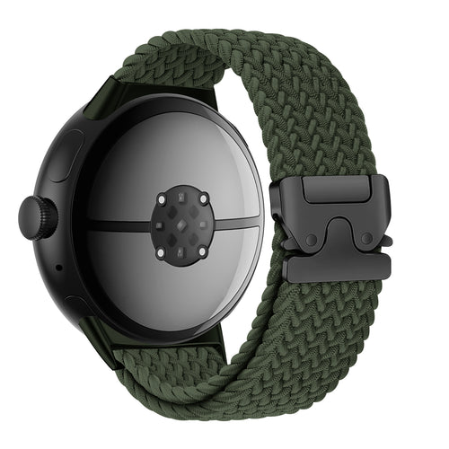 Google Pixel Watch 3 - 45mm gevlochten band met P-buckle (groen)