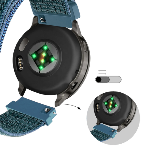 Bandz Correa nylon Loop Garmin Forerunner 265s (verde-gris)
