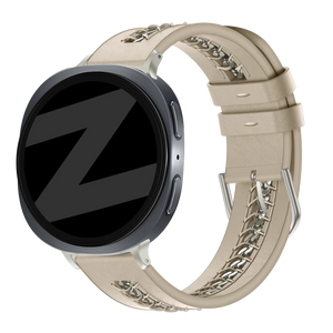 Bandz Correa cuero 'Chains' Samsung Galaxy Watch 8 Classic (beige)