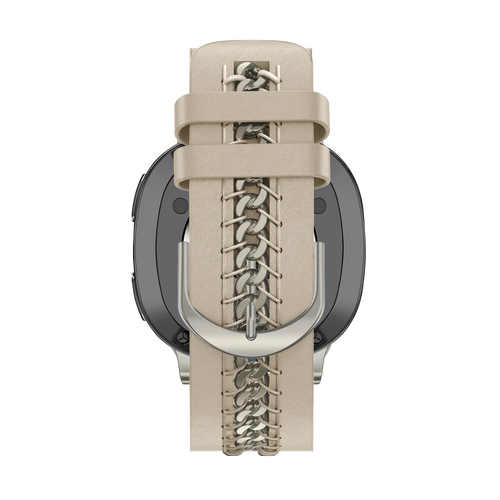 Bandz Samsung Galaxy Watch 8 - 40mm Lederarmband 'Chains' (Beige)