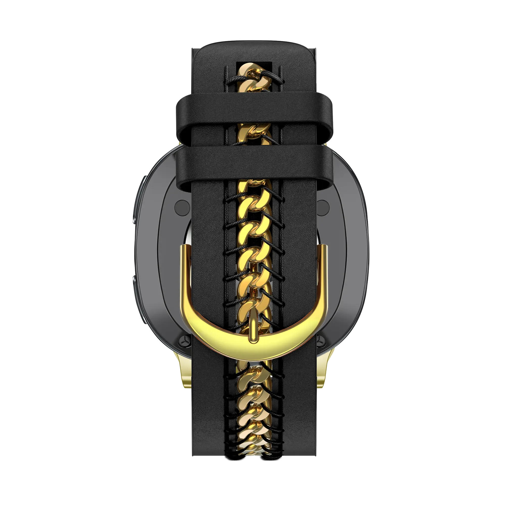 Bandz Samsung Galaxy Watch 8 - 40mm Lederarmband 'Chains' (Schwarz)