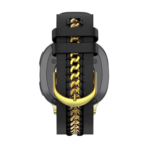 Bandz Samsung Galaxy Watch 8 - 44mm Lederarmband 'Chains' (Schwarz)