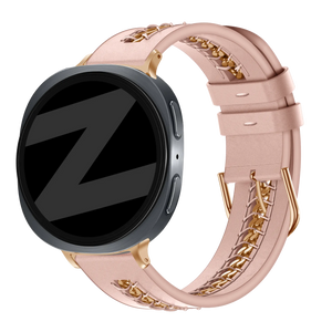 Bandz Correa cuero 'Chains' Samsung Galaxy Watch 8 Classic (rosa)
