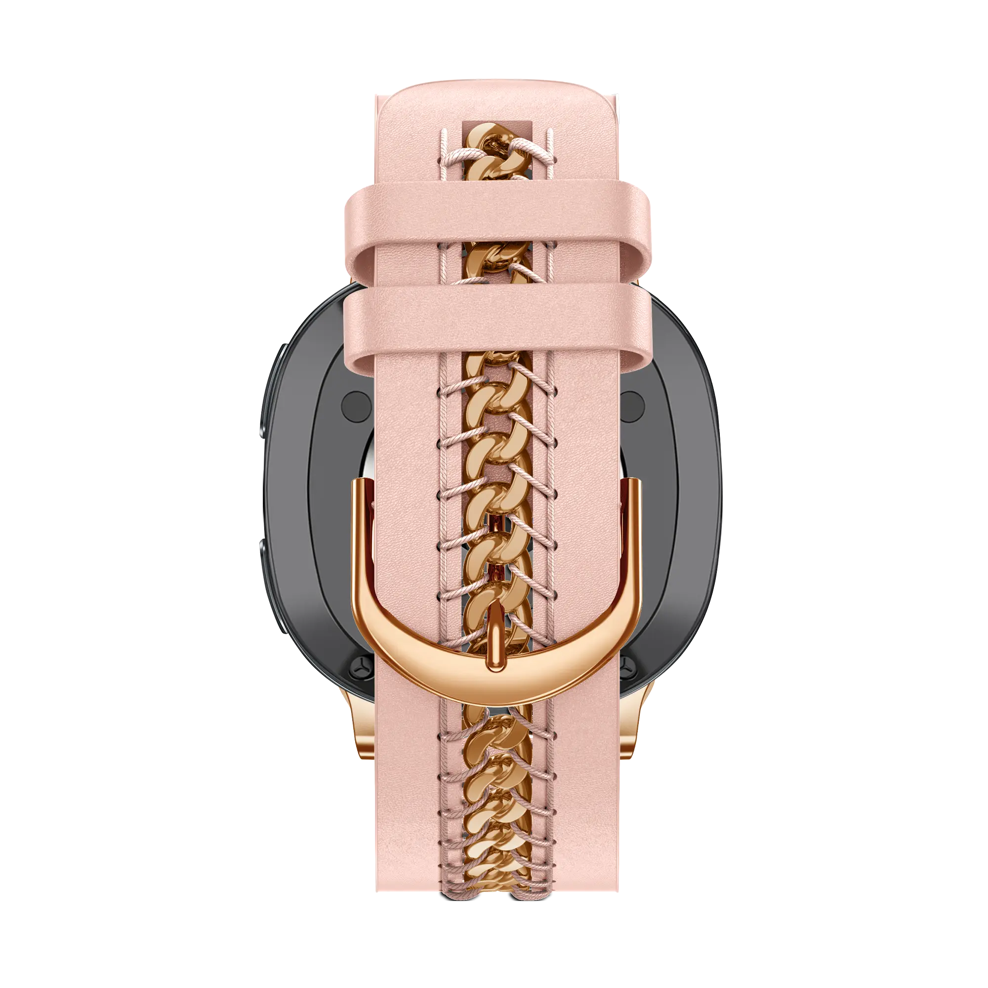 Bandz Samsung Galaxy Watch 8 - 44mm Leather Strap 'Chains' (Pink)
