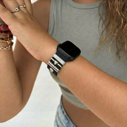 Anhänger für dein Apple Watch Armband - Hearts (Silber)