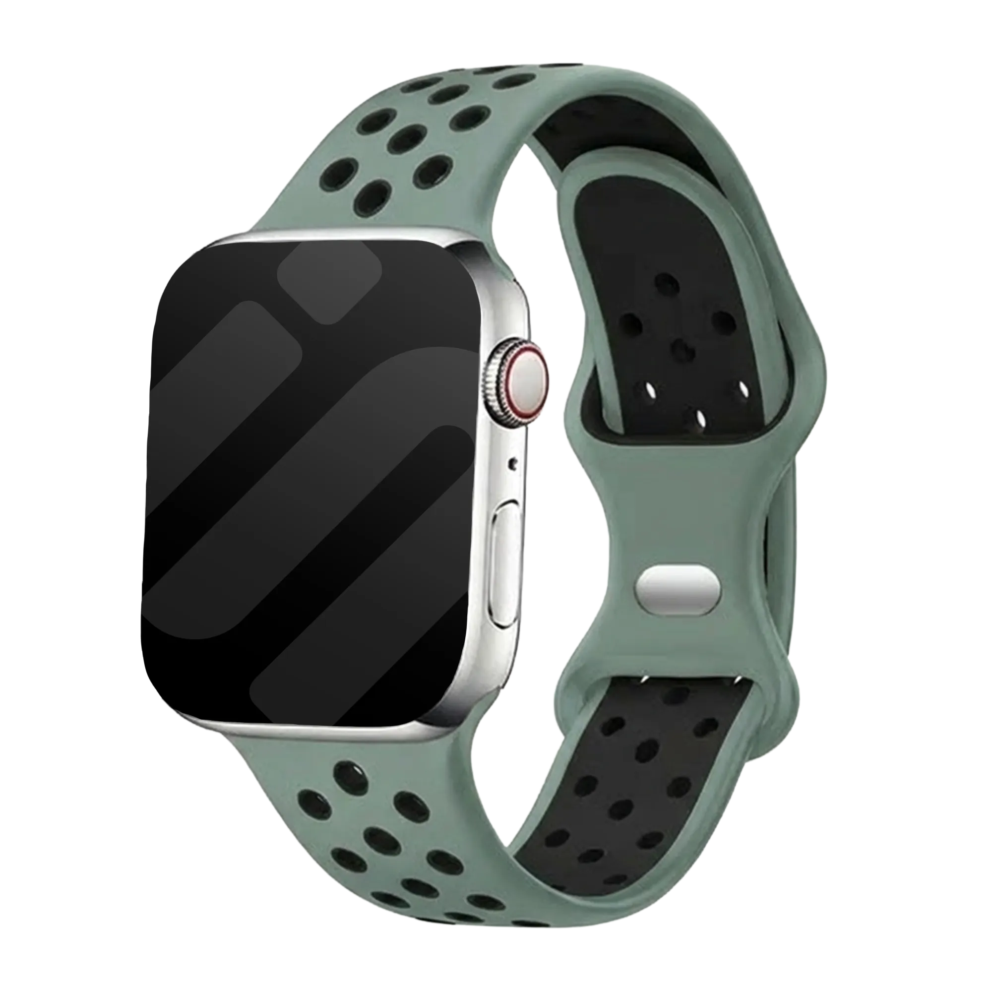 Apple Watch sport bandje (cyaan/zwart)