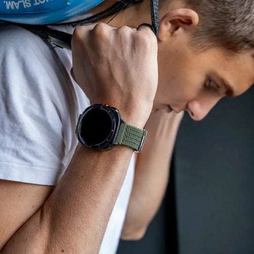 Samsung Galaxy Watch Ultra gevlochten bandje (olijfgroen)