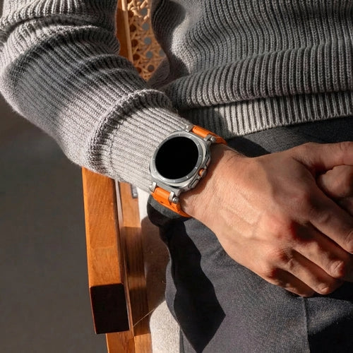 Samsung Galaxy Watch Ultra 'Explorer' TPU Armband (Orange mit Titan)