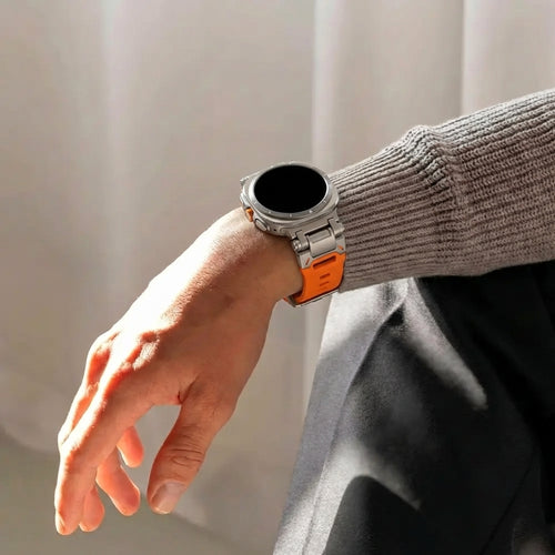 Samsung Galaxy Watch Ultra 'Explorer' TPU Armband (Orange mit Titan)