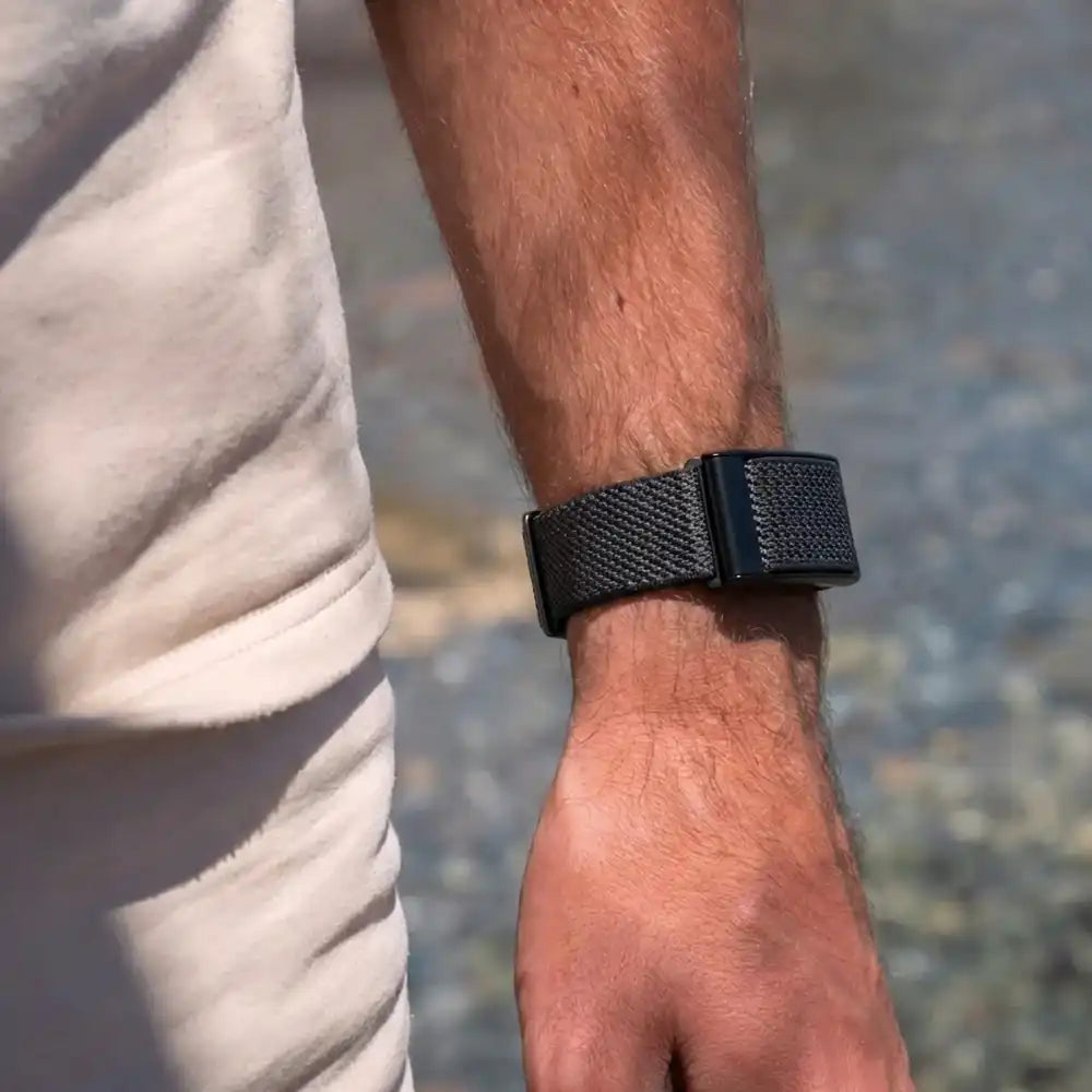 Polar Loop nylon band (zwart/grijs)