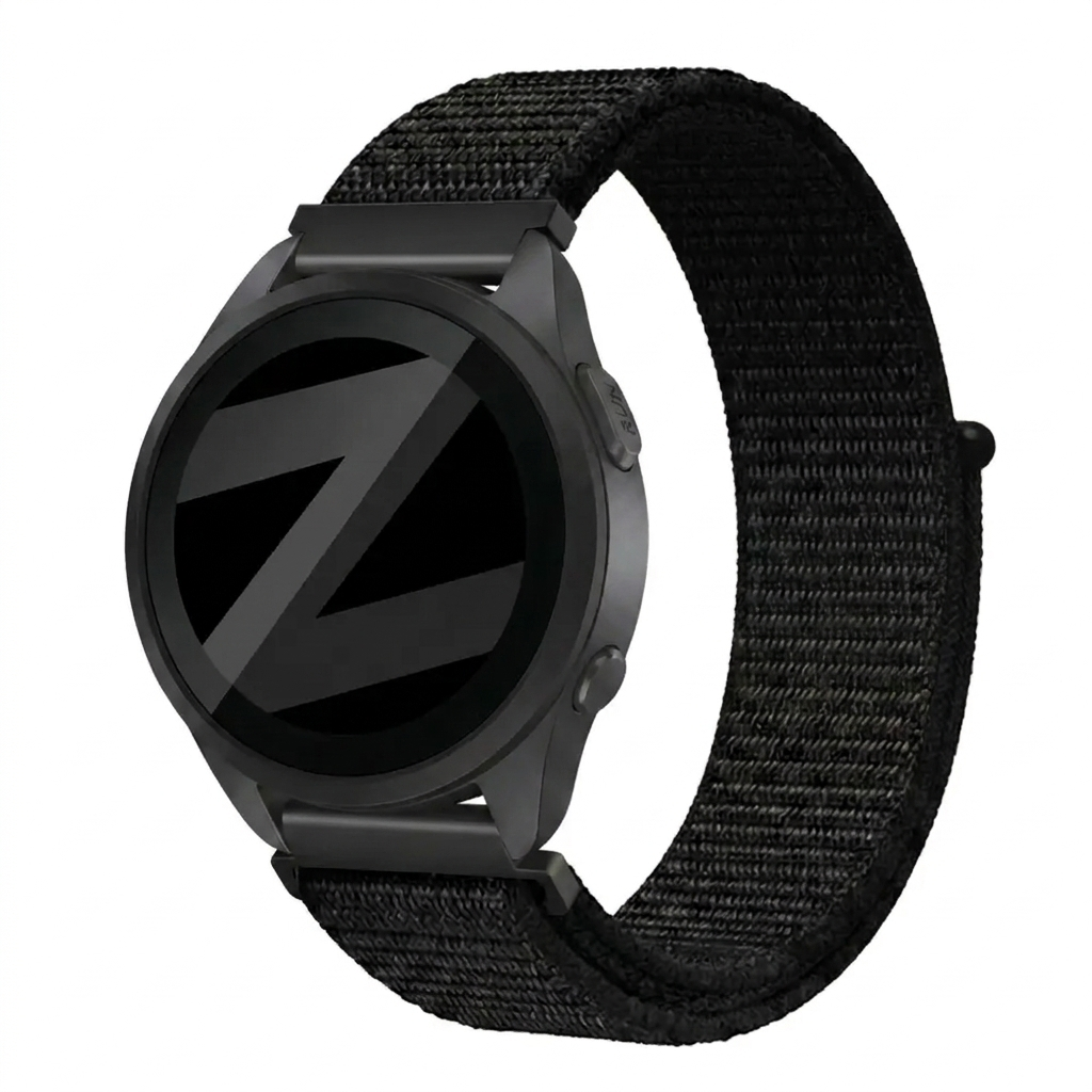 Bandz Garmin Forerunner 165 nylon loop band (zwart)