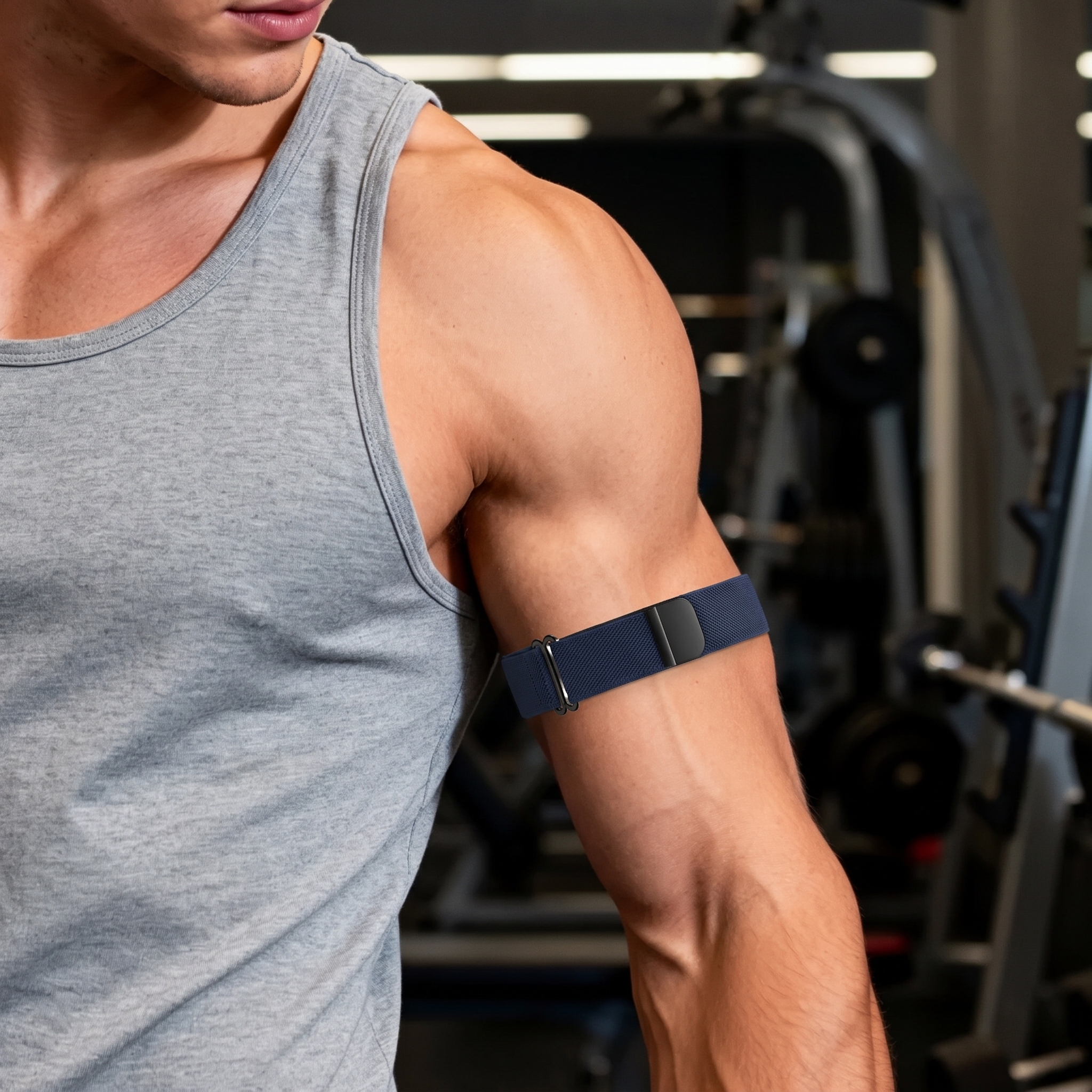 Bandz Correa biceps nylon con hebilla-D Fitbit Air (azul oscuro)