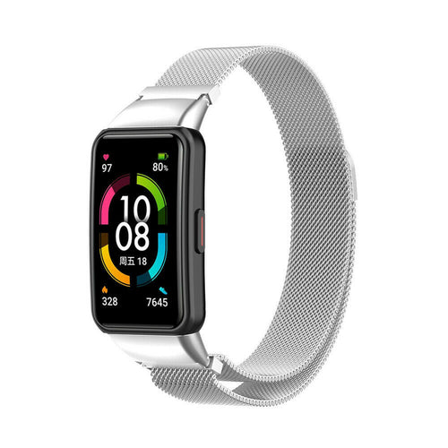 honor-band-6-milanaise-armband-silber