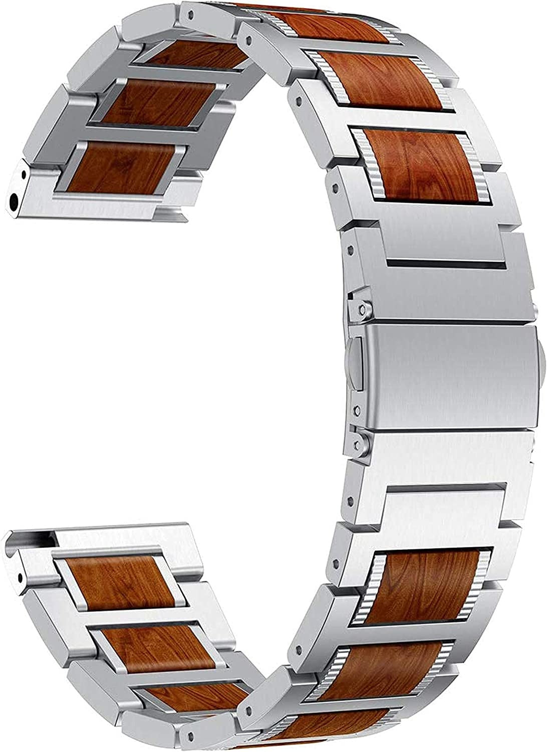 Garmin Forerunner 265 Holz-Stahlarmband (Silber)