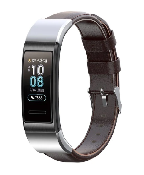 huawei-band-4-pro-lederarmband-braun