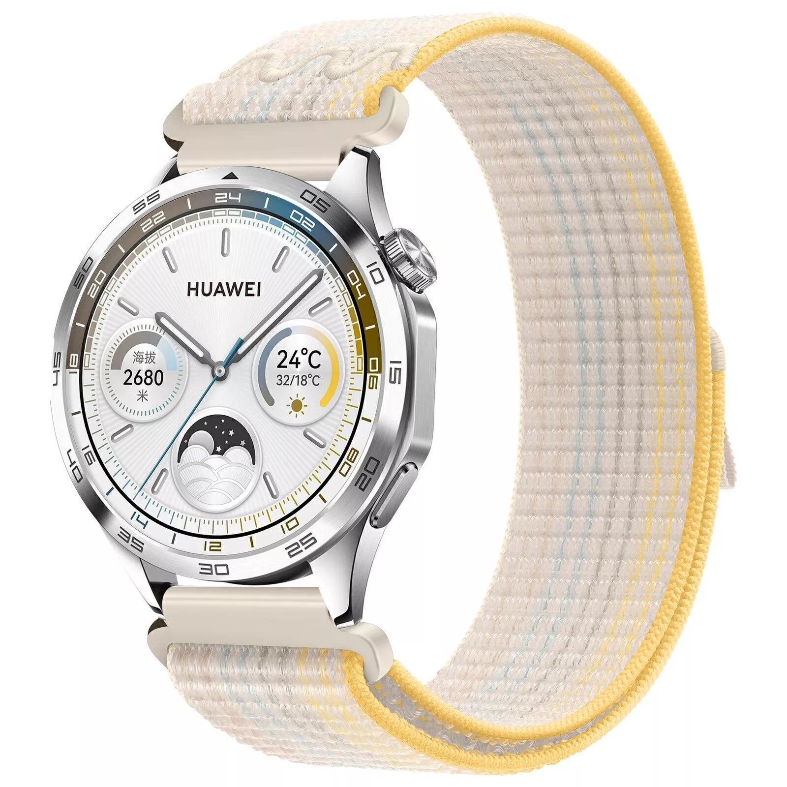 Correa nylon Huawei Watch 5 - 42mm (blanco estrella mix)