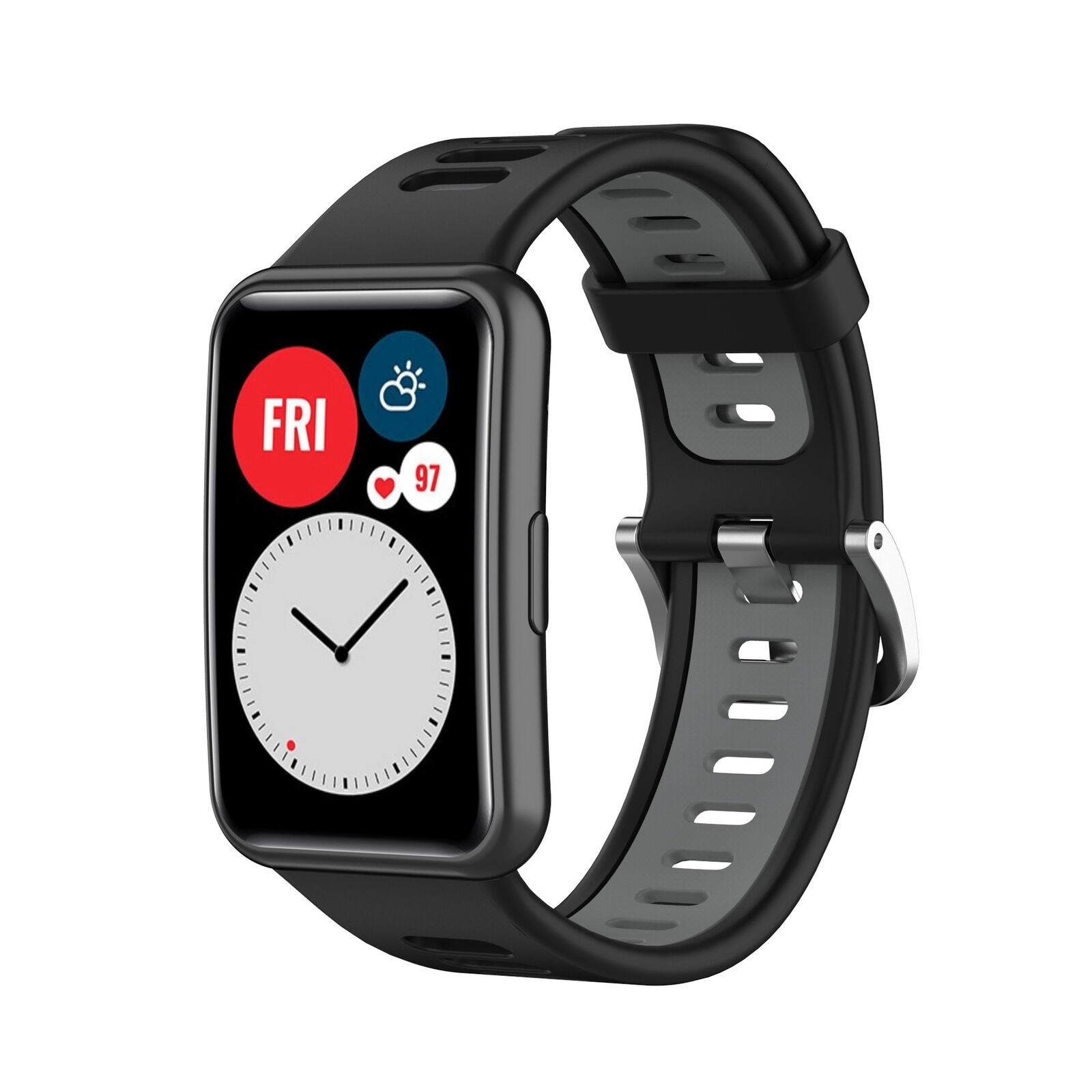 Huawei Watch Fit SE Schnalle Sport Amrband (Schwarz/Grau)