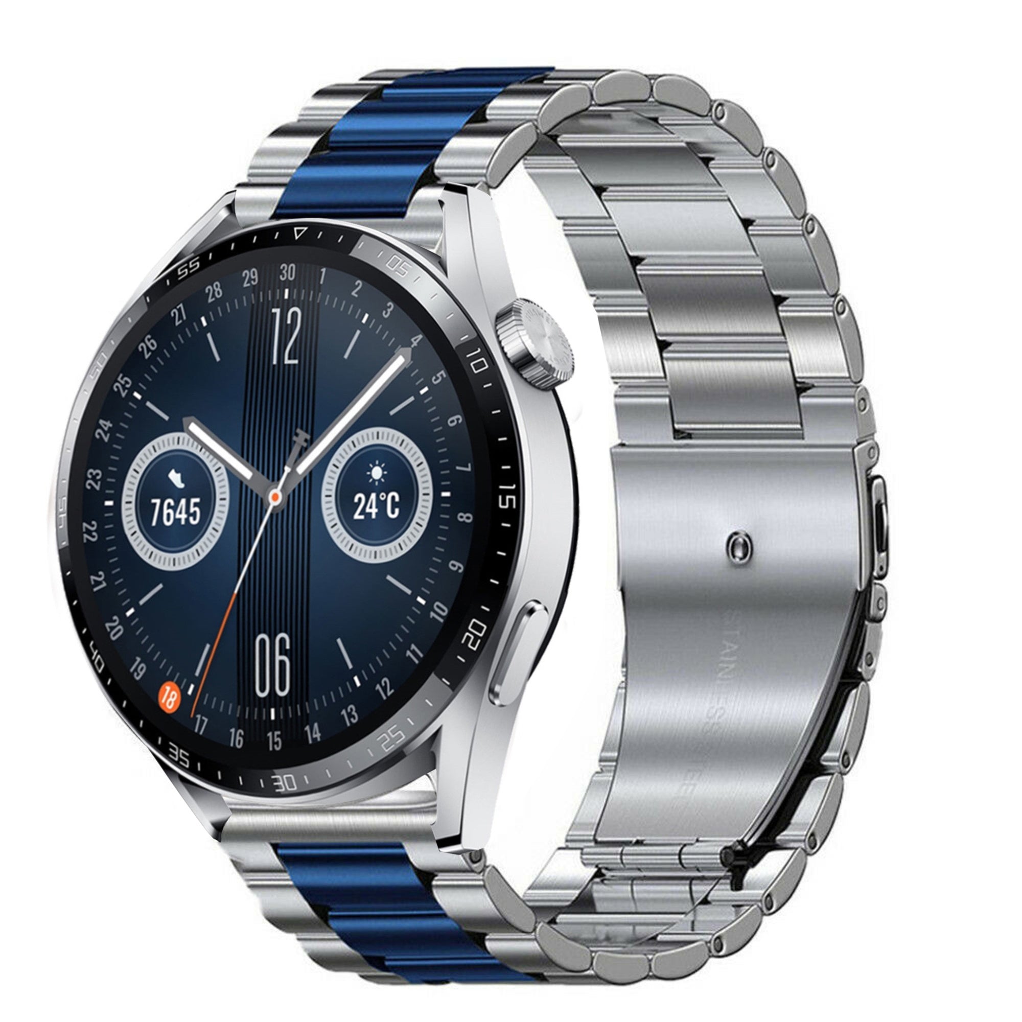 huawei-watch-gt-3-46mm-stalen-band-zilver-blauw