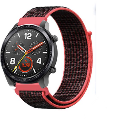huawei-watch-gt-nylon-bandje-zwart-rood