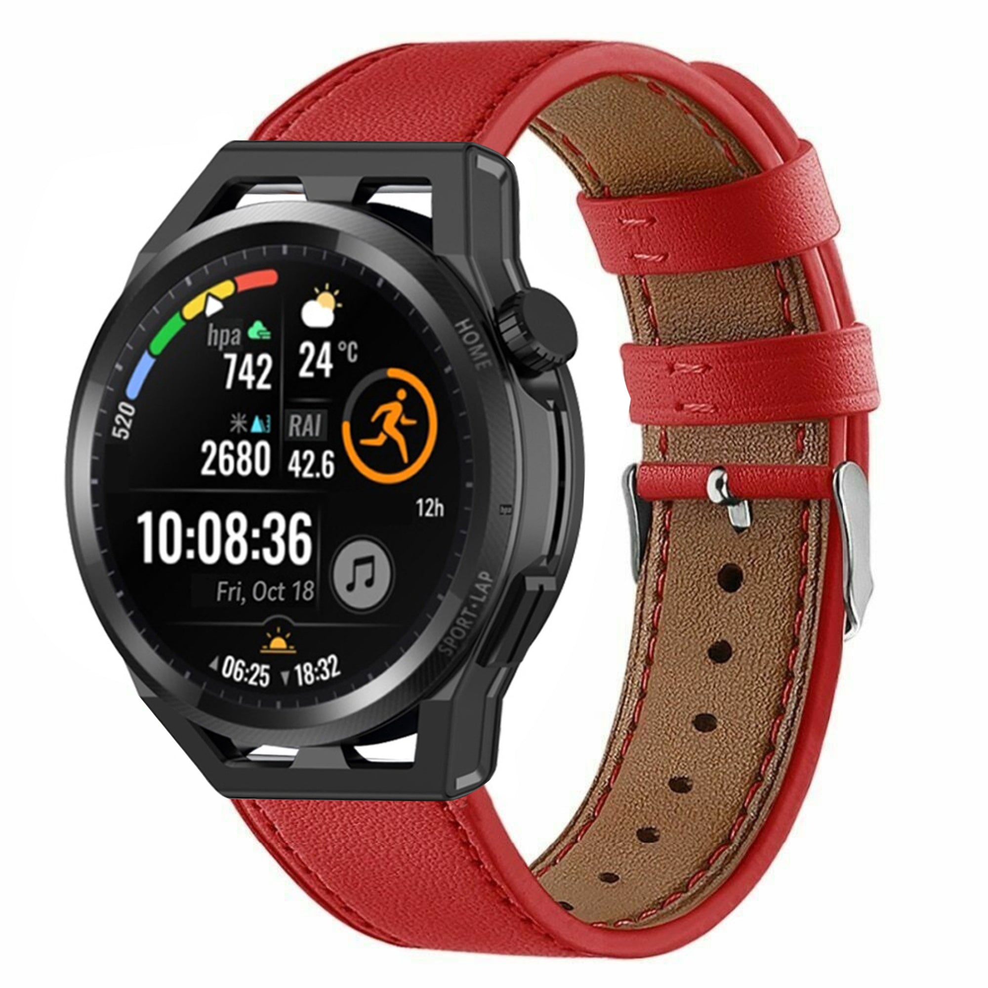 huawei-watch-gt-runner-leren-bandje-rood