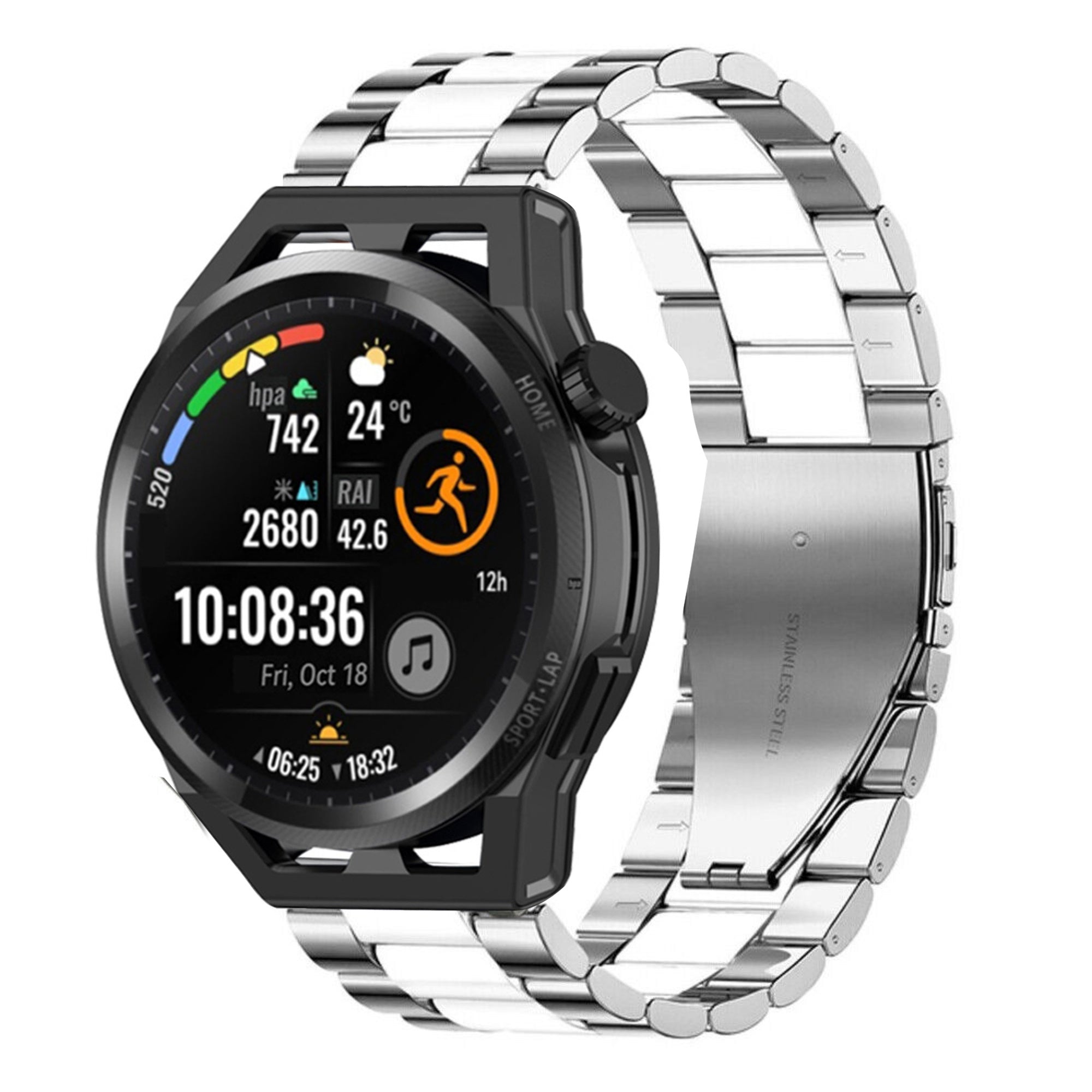 huawei-watch-gt-runner-stalen-band-zilver-wit