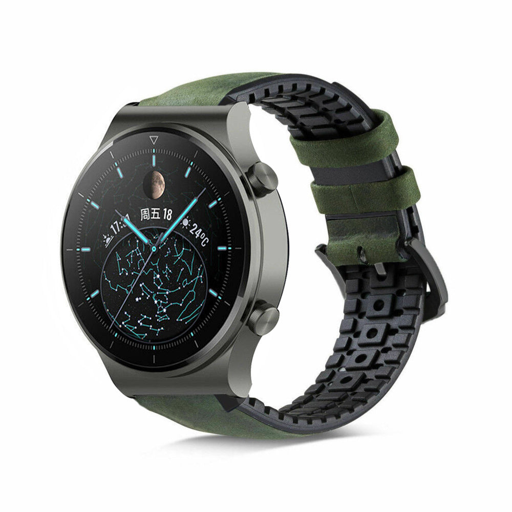 huawei-watch-gt2-pro-leren-siliconen-bandje-groen