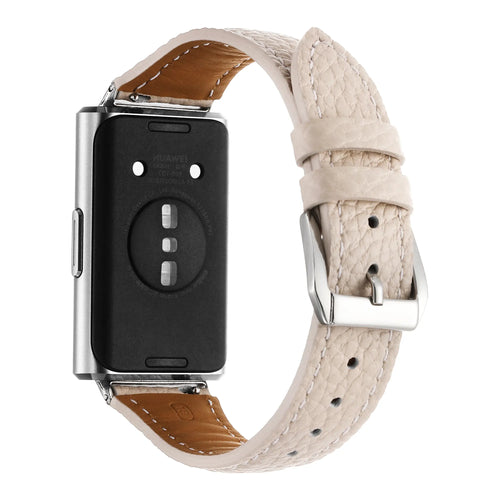 Bracelet cuir Huawei Band 11 Pro (beige)