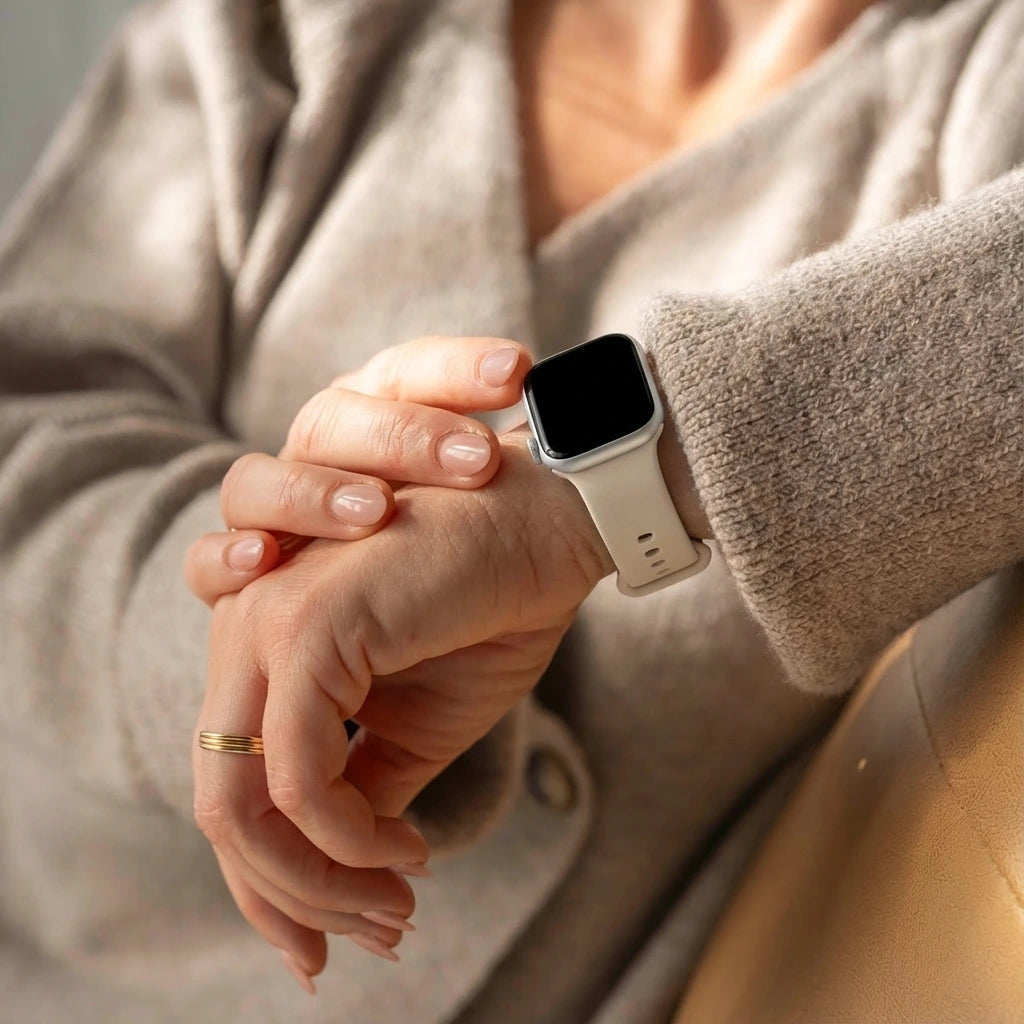 Correa silicona Apple Watch (blanco estrella)