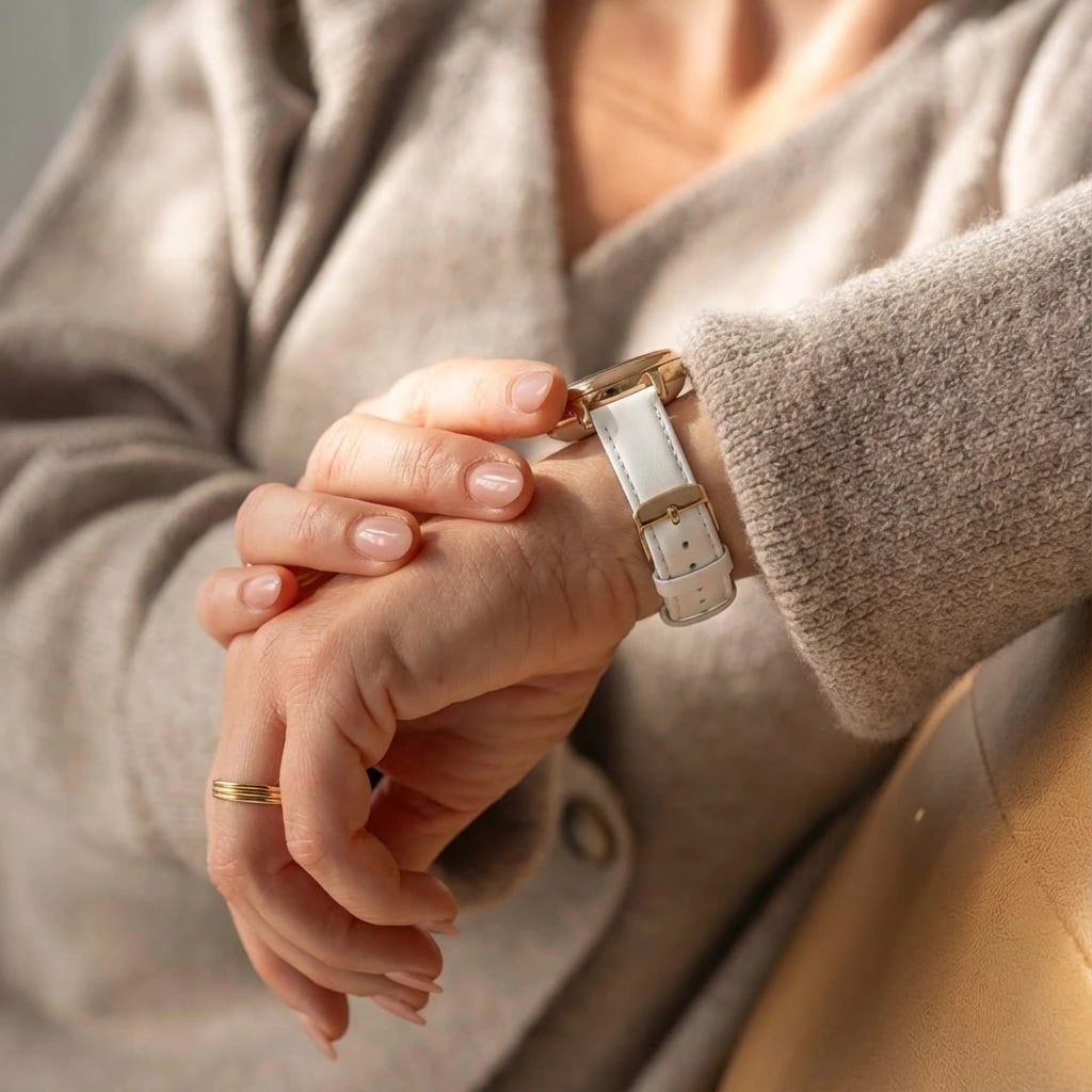 Correa cuero Garmin Lily (blanco)