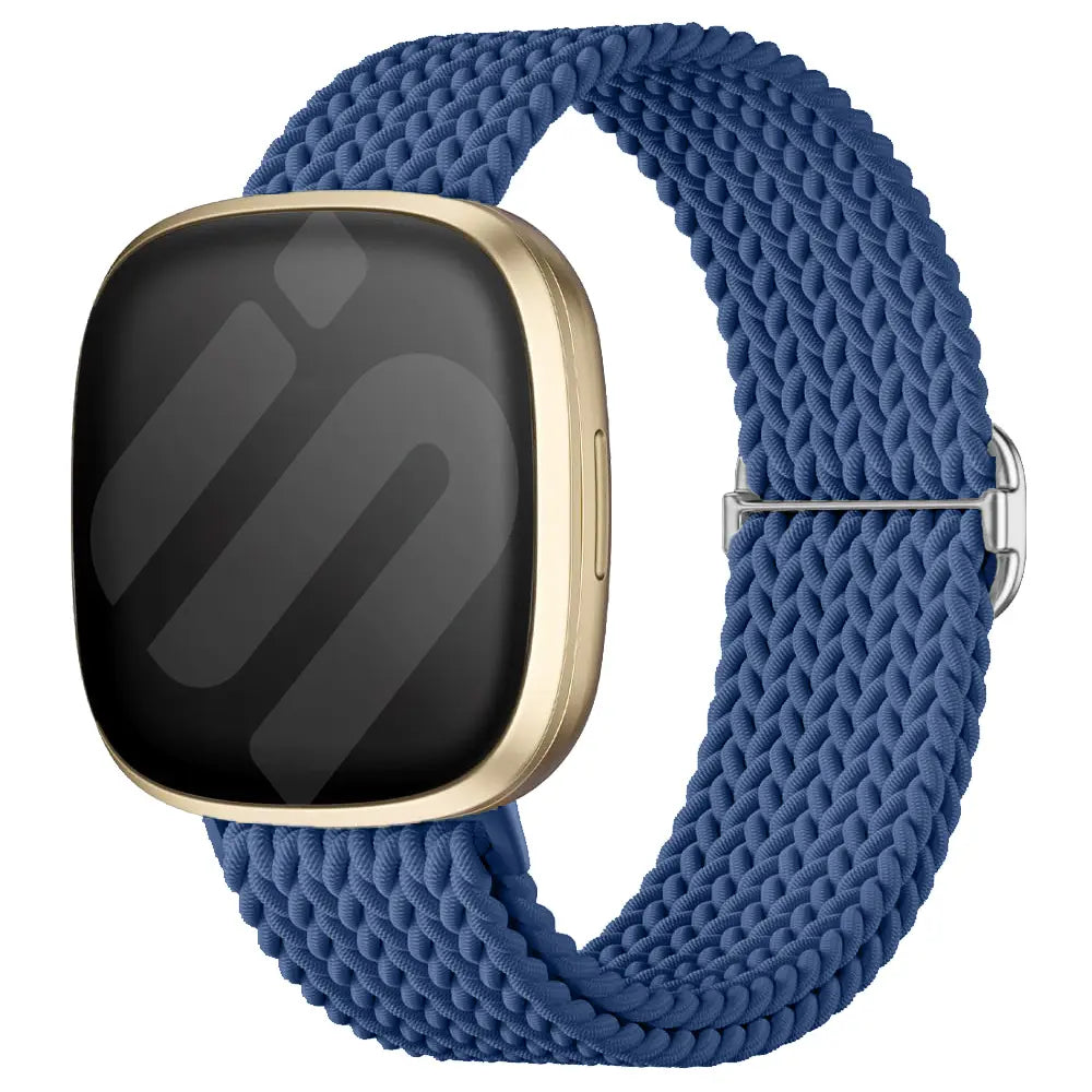 Fitbit Sense verstelbaar geweven bandje (blauw)